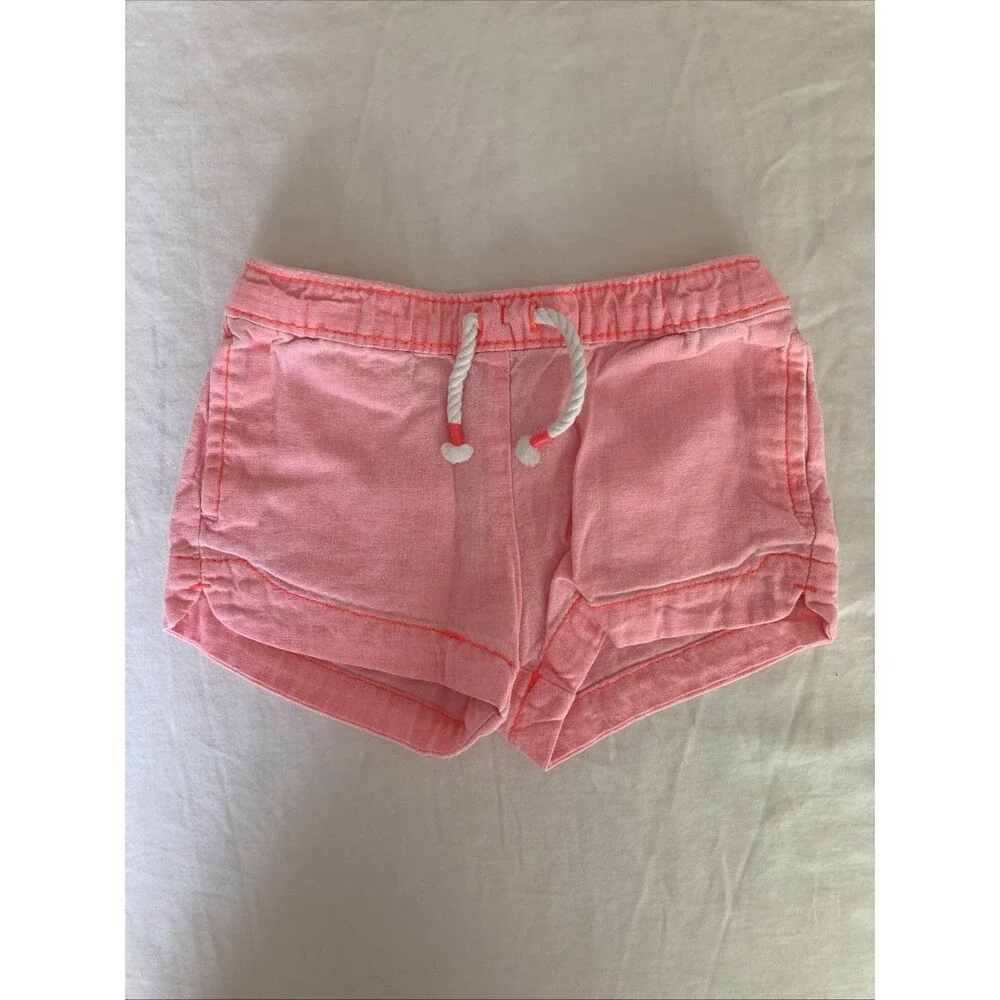 12 Months Oshkosh B’gosh baby girl clothes - one piece shorts | pink